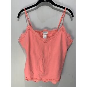Fashion Bug Womens XL Pink Lace Trim Stretch Camisole